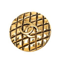 シャネル ヴィンテージ マトラッセ ココマーク ブローチ ゴールド メッキ レディース CHANEL 【中古】