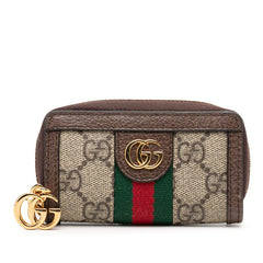 グッチ GGスプリーム シェリーライン オフィディア コインケース 小銭入れ 523157 ベージュ ブラウン PVC レザー レディース GUCCI 【中古】