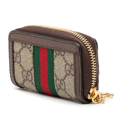 グッチ GGスプリーム シェリーライン オフィディア コインケース 小銭入れ 523157 ベージュ ブラウン PVC レザー レディース GUCCI 【中古】