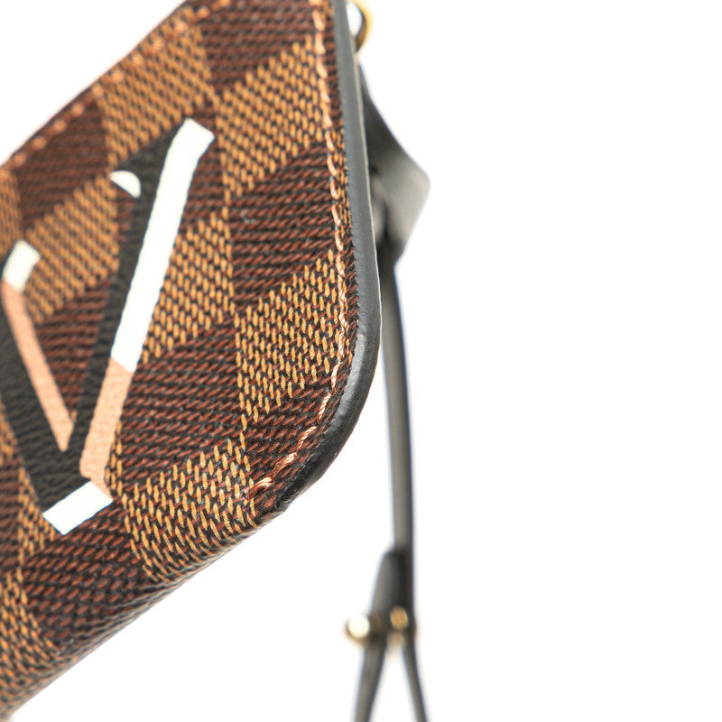 ルイ ヴィトン ダミエ ベルモントNV MM 付属ポーチ ポーチ コインケース N60293 ブラウン マルチカラー PVC レディース LOUIS VUITTON 【中古】