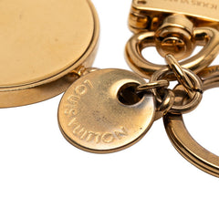 ルイ ヴィトン バッグチャーム LVサークル チャーム キーホルダー M67374 ゴールド ピンク メッキ レディース LOUIS VUITTON 【中古】