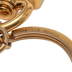 ルイ ヴィトン バッグチャーム LVサークル チャーム キーホルダー M67374 ゴールド ピンク メッキ レディース LOUIS VUITTON 【中古】