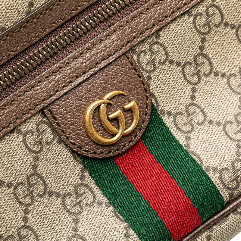 グッチ GGスプリーム オフィディア ボディバッグ ウエストバッグ 574796 ベージュ ブラウン PVC レザー レディース GUCCI 【中古】