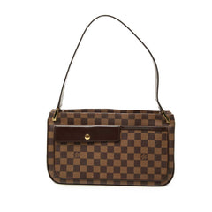 ルイ ヴィトン ダミエ オーバーニュ ショルダーバッグ ワンショルダー N51129 ブラウン PVC レザー レディース LOUIS VUITTON 中古