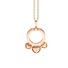 ブルガリ K18PG ピンクゴールド アレーグラ ハート チェーン ペンダント ネックレス レディース BVLGARI 【中古】