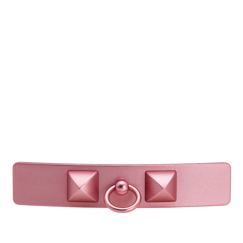 エルメス カプリス バレッタ ピンク アルミニウム レディース HERMES 【中古】