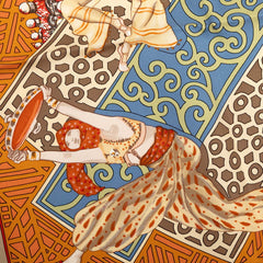 エルメス カレ90 LES BALLETS RUSSES ロシア バレエ スカーフ マルチカラー シルク レディース HERMES 【中古】
