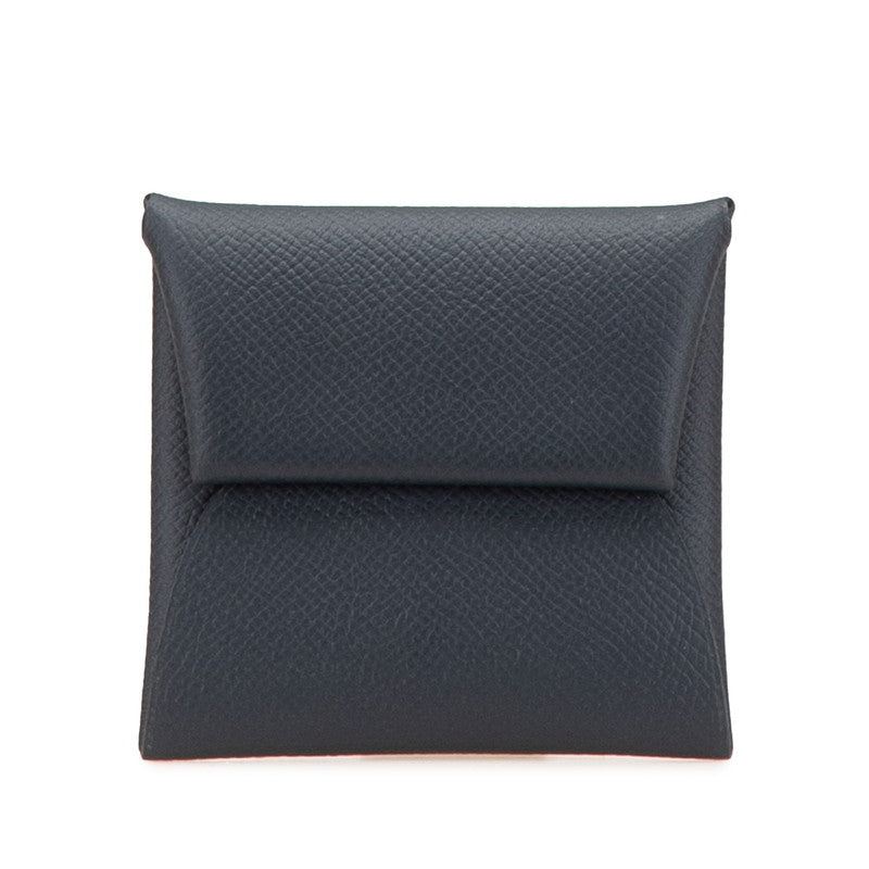 エルメス バスティア コインケース ネイビー ヴォーエプソン レディース HERMES 【中古】
