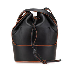 ロエベ アナグラム バルーン ショルダーバッグ ブラック ピンク レザー レディース LOEWE 【中古】