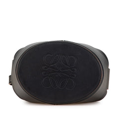 ロエベ アナグラム バルーン ショルダーバッグ ブラック ピンク レザー レディース LOEWE 【中古】