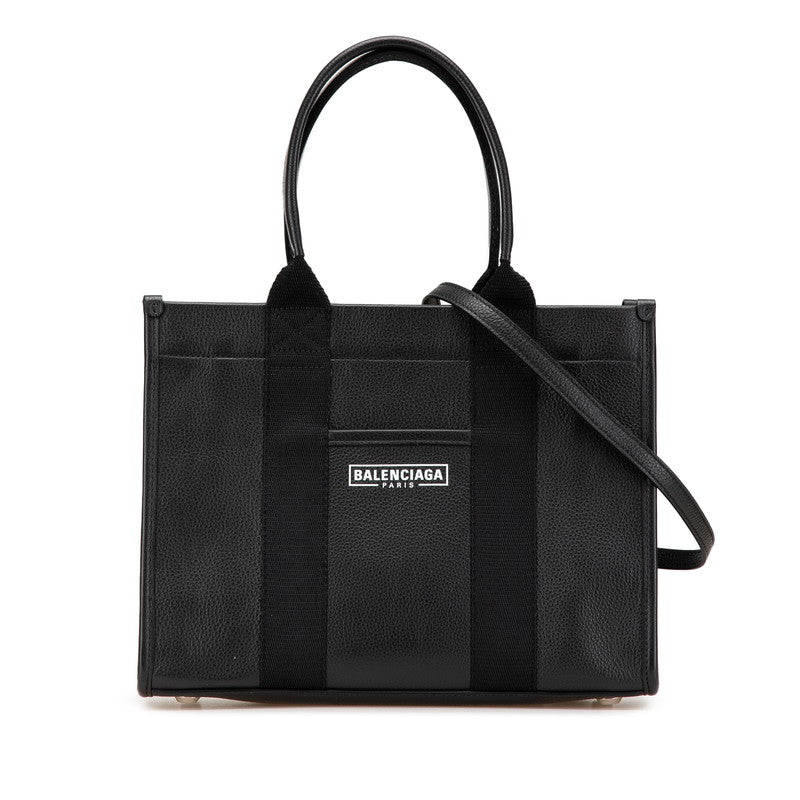 バレンシアガ ハードウェア ハンドバッグ ショルダーバッグ 2WAY 671402 ブラック レザー レディース BALENCIAGA 【中古】