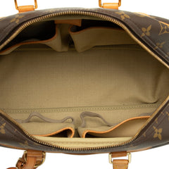 ルイ ヴィトン モノグラム ドーヴィル ハンドバッグ M47270 ブラウン PVC レザー レディース LOUIS VUITTON 【中古】