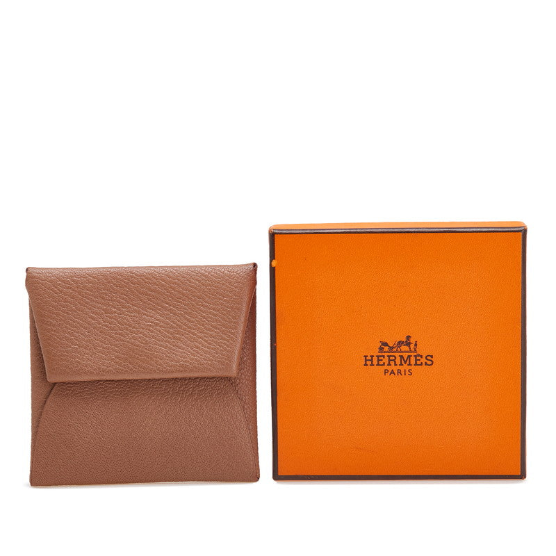 エルメス バスティア コインケース 小銭入れ ケブラコ ブラウン シェーブル レディース HERMES 【中古】