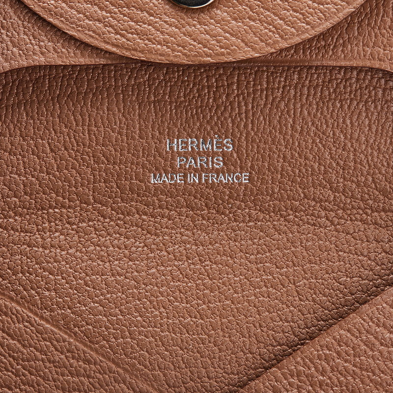 エルメス バスティア コインケース 小銭入れ ケブラコ ブラウン シェーブル レディース HERMES 【中古】
