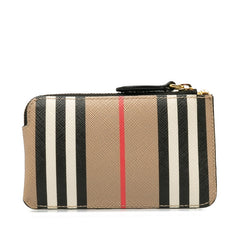 バーバリー チェック コインケース ベージュ マルチカラー PVC レザー レディース BURBERRY 中古