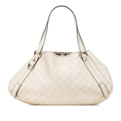 グッチ グッチシマ アビー トートバッグ ショルダーバッグ 130736 アイボリー レザー レディース GUCCI 【中古】