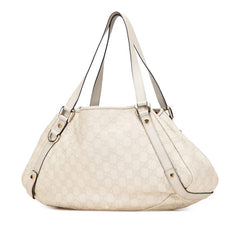 グッチ グッチシマ アビー トートバッグ ショルダーバッグ 130736 アイボリー レザー レディース GUCCI 【中古】