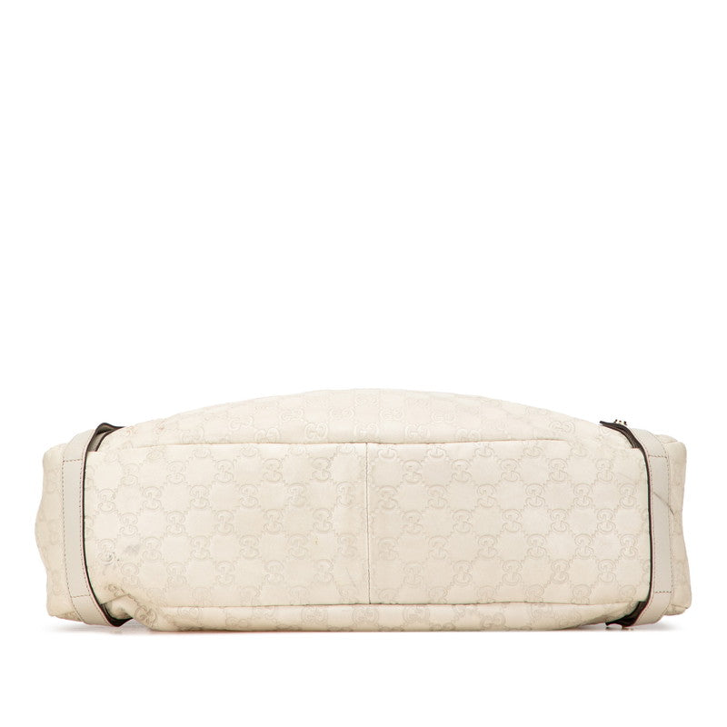 グッチ グッチシマ アビー トートバッグ ショルダーバッグ 130736 アイボリー レザー レディース GUCCI 【中古】