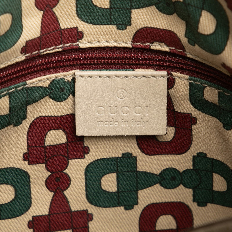 グッチ グッチシマ アビー トートバッグ ショルダーバッグ 130736 アイボリー レザー レディース GUCCI 【中古】