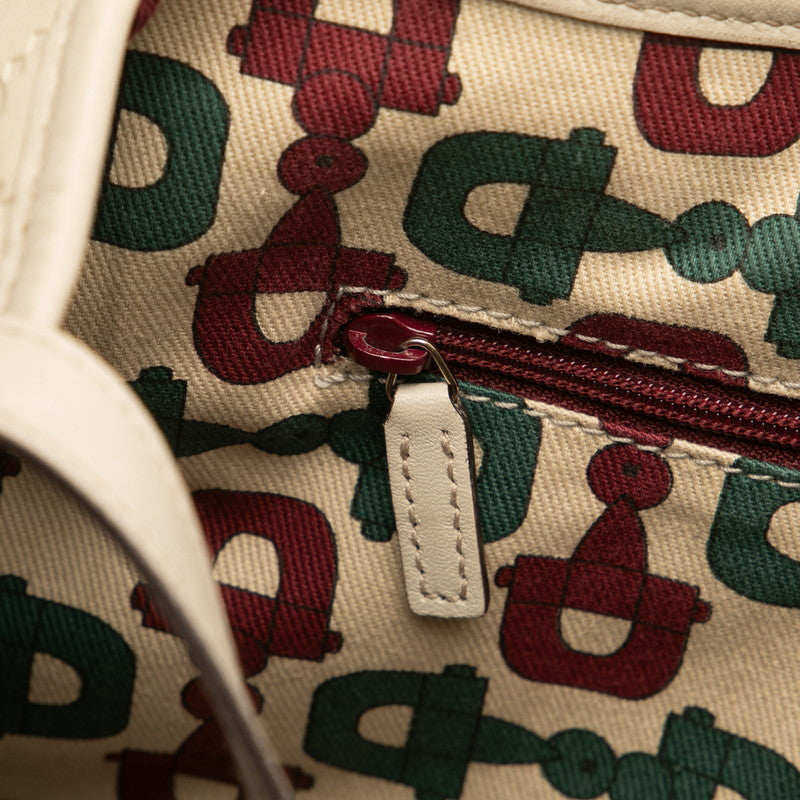グッチ グッチシマ アビー トートバッグ ショルダーバッグ 130736 アイボリー レザー レディース GUCCI 【中古】