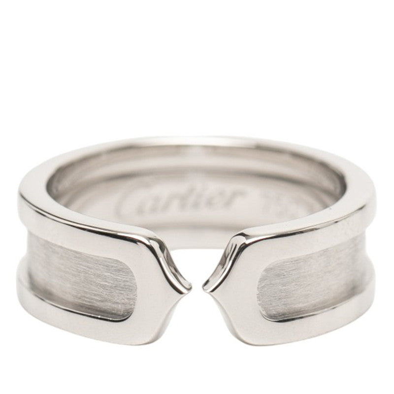 カルティエ 2C リング 指輪 サイズ：＃50 K18WG ホワイトゴールド レディース CARTIER 【中古】