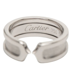 カルティエ 2C リング 指輪 サイズ：＃50 K18WG ホワイトゴールド レディース CARTIER 【中古】