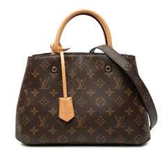 ルイ ヴィトン モノグラム モンテーニュBB ハンドバッグ ショルダーバッグ 2WAY M41055 ブラウン PVC レザー レディース LOUIS VUITTON 【中古】