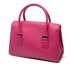 ロエベ アナグラム アラモ28 ハンドバッグ ショルダーバッグ 2WAY ピンク レザー レディース LOEWE 【中古】