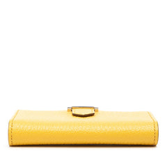 エルメス ベアン カードケース W刻印 2024年 サン イエロー系 シルバー金具 シェーブル レディース HERMES 中古