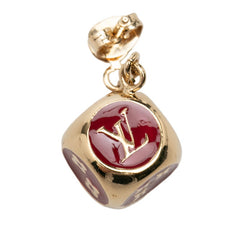 ルイ ヴィトン ブークルドレイユ キューブ スウィング ピアス M66221 ゴールド パープル メッキ ラインストーン レディース LOUIS VUITTON 中古
