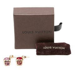 ルイ ヴィトン ブークルドレイユ キューブ スウィング ピアス M66221 ゴールド パープル メッキ ラインストーン レディース LOUIS VUITTON 中古