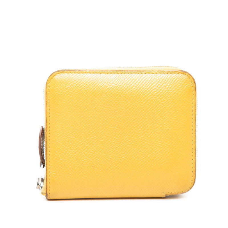 エルメス アザップ シルクイン コンパクト コインケース イエロー ヴォーエプソン レディース HERMES 【中古】