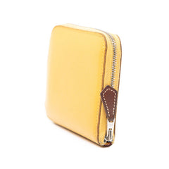 エルメス アザップ シルクイン コンパクト コインケース イエロー ヴォーエプソン レディース HERMES 【中古】
