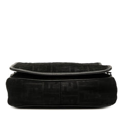 フェンディ ズッカ メッセンジャーバッグ 斜め掛け ショルダー 7VA215 ブラック レザー スウェード メンズ FENDI 【中古】