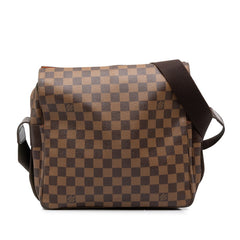 ルイ ヴィトン ダミエ ナヴィグリオ 斜め掛け ショルダーバッグ N45255 ブラウン PVC レザー レディース LOUIS VUITTON 中古