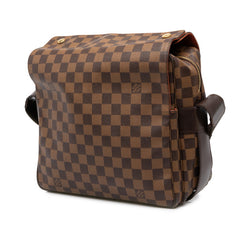 ルイ ヴィトン ダミエ ナヴィグリオ 斜め掛け ショルダーバッグ N45255 ブラウン PVC レザー レディース LOUIS VUITTON 中古