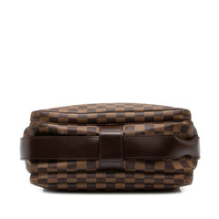 ルイ ヴィトン ダミエ ナヴィグリオ 斜め掛け ショルダーバッグ N45255 ブラウン PVC レザー レディース LOUIS VUITTON 中古