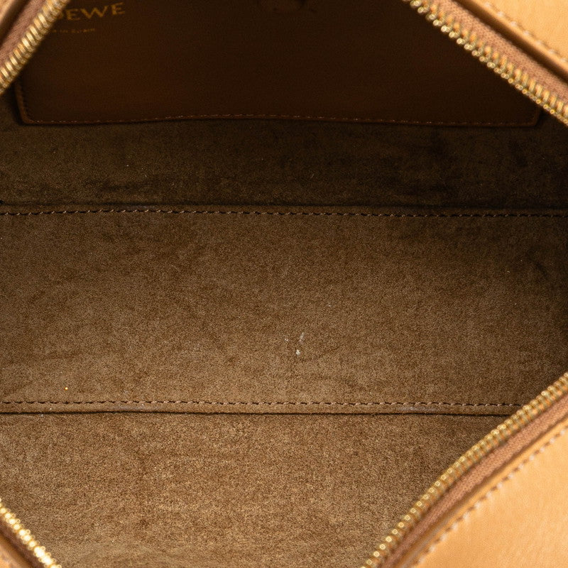 ロエベ アマソナ16 スクエア ミニハンドバッグ ショルダーバッグ 2WAY ブラウン レザー レディース LOEWE 【中古】