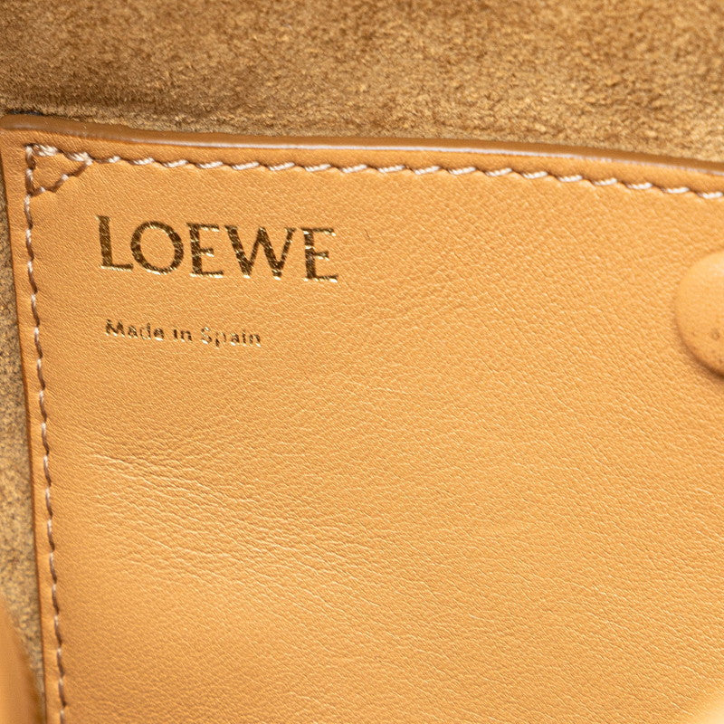 ロエベ アマソナ16 スクエア ミニハンドバッグ ショルダーバッグ 2WAY ブラウン レザー レディース LOEWE 【中古】