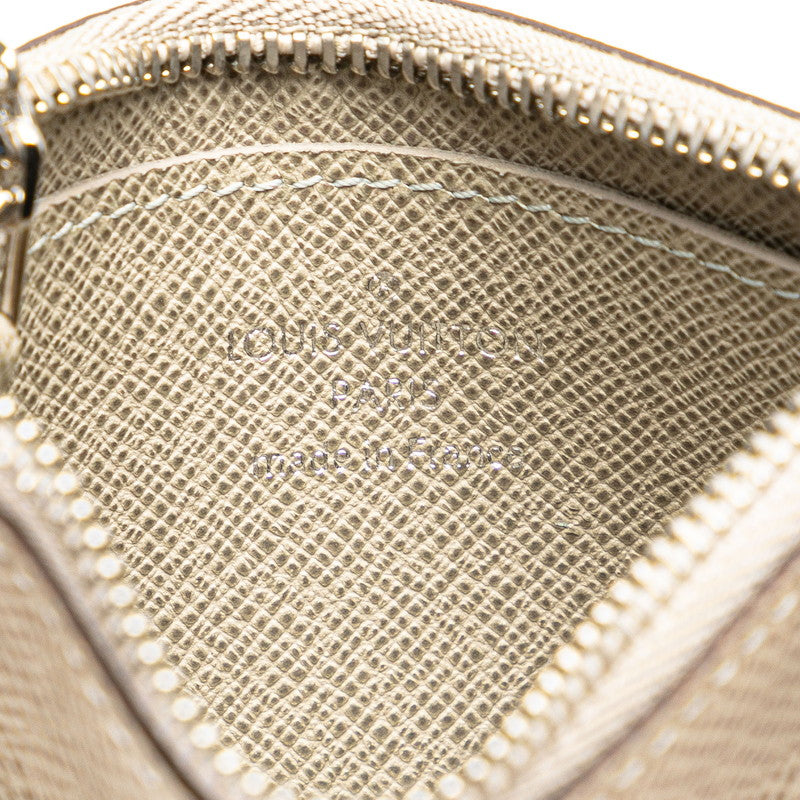 ルイ ヴィトン タイガ ポシェット クレ コインケース M32604 ベージュ レザー レディース LOUIS VUITTON 【中古】