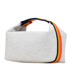 エルメス ブリッド ア ブラックGM ハンドバッグ ポーチ ロカバール グリスフランネル ウール コットン レディース HERMES 【中古】