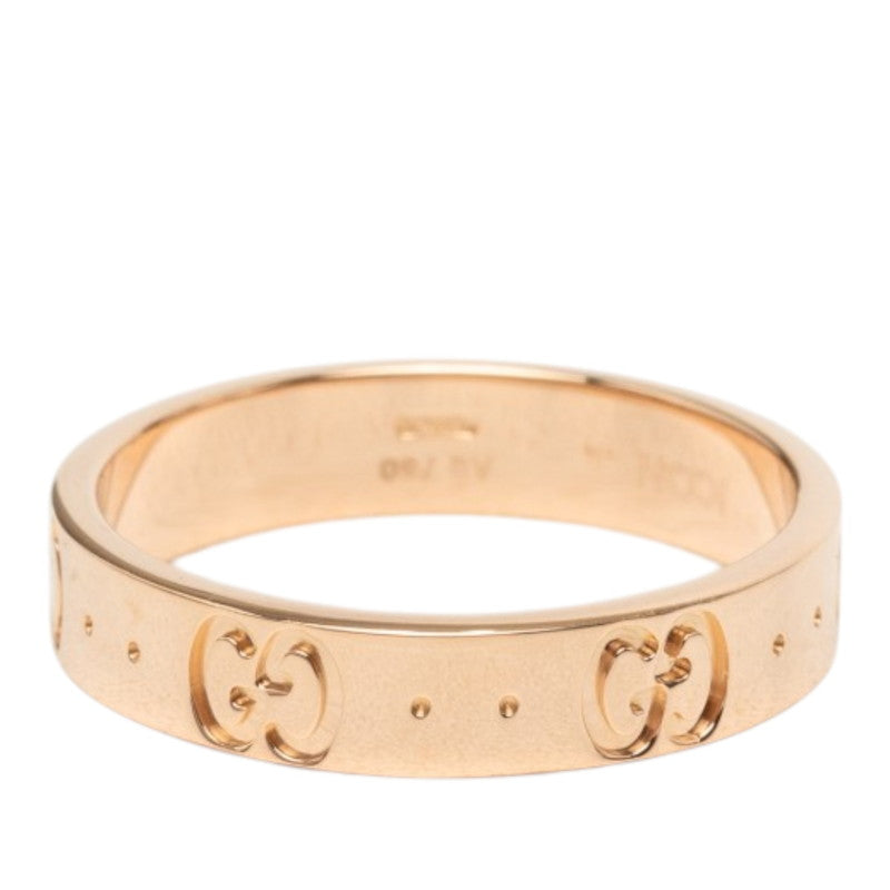 グッチ アイコン GGパターン スリムリング 指輪 #13 K18PG ピンクゴールド 750 レディース GUCCI 【中古】