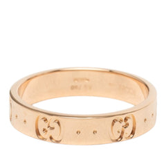 グッチ アイコン GGパターン スリムリング 指輪 #13 K18PG ピンクゴールド 750 レディース GUCCI 【中古】