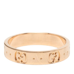 グッチ アイコン GGパターン スリムリング 指輪 #13 K18PG ピンクゴールド 750 レディース GUCCI 【中古】