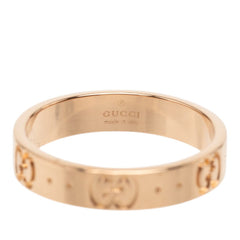 グッチ アイコン GGパターン スリムリング 指輪 #13 K18PG ピンクゴールド 750 レディース GUCCI 【中古】