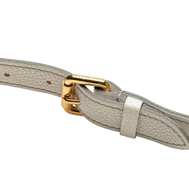 ルイ ヴィトン モノグラム マヒナ マヒナXS ショルダーバッグ M95661 ブロン ホワイト レザー レディース LOUIS VUITTON 【中古】