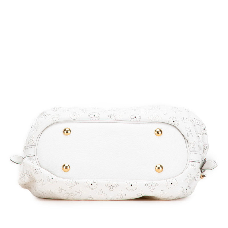 ルイ ヴィトン モノグラム マヒナ マヒナXS ショルダーバッグ M95661 ブロン ホワイト レザー レディース LOUIS VUITTON 【中古】