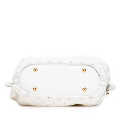 ルイ ヴィトン モノグラム マヒナ マヒナXS ショルダーバッグ M95661 ブロン ホワイト レザー レディース LOUIS VUITTON 【中古】