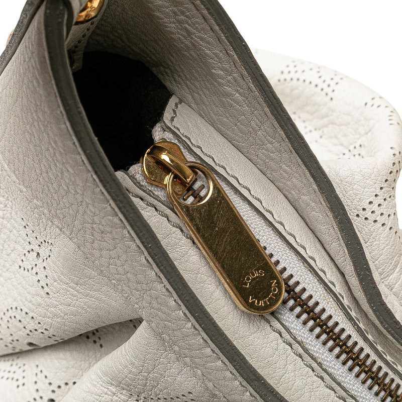 ルイ ヴィトン モノグラム マヒナ マヒナXS ショルダーバッグ M95661 ブロン ホワイト レザー レディース LOUIS VUITTON 【中古】