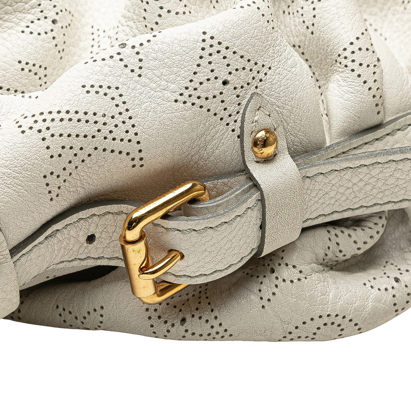 ルイ ヴィトン モノグラム マヒナ マヒナXS ショルダーバッグ M95661 ブロン ホワイト レザー レディース LOUIS VUITTON 【中古】